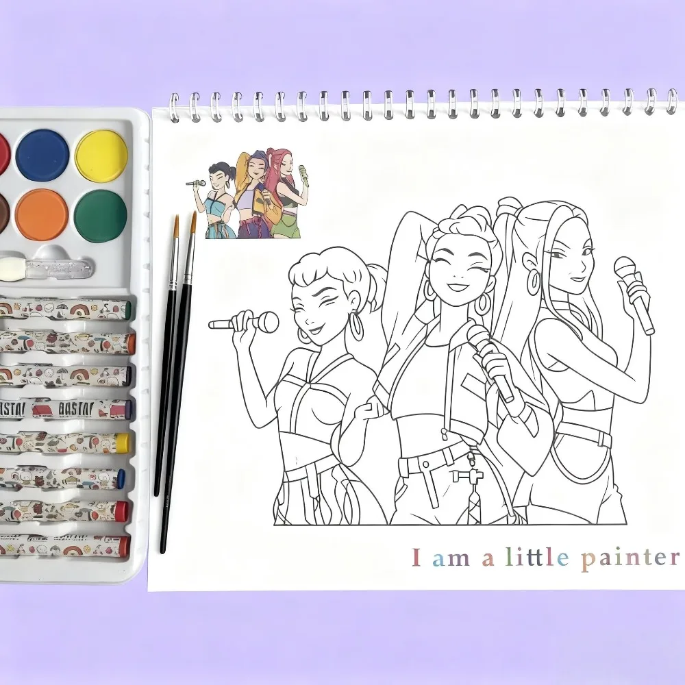 Ensemble de livres de coloriage pour enfants, éducation précoce, avec stylo, dessin à l'eau, jouets Montessori, cadeau, livre d'images Portable, livre de dessin magique, 1