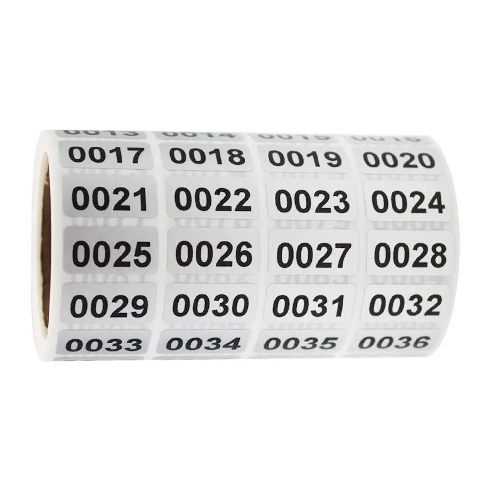 2000PCS Self-Adhesive Number Stickers Black Inventory Stickers Consecutive Number Stickers Office