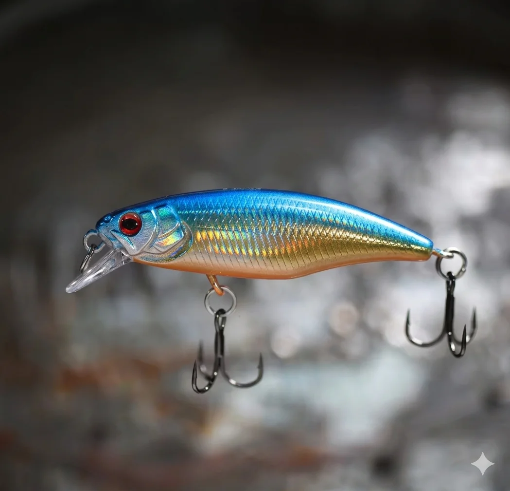 1 Stück/5 Stück Schwimmende Angelköder-Sets in verschiedenen Farben, Minnow-Köder-Set mit Box, Dreifachhaken, Angelzubehör, Hartköder