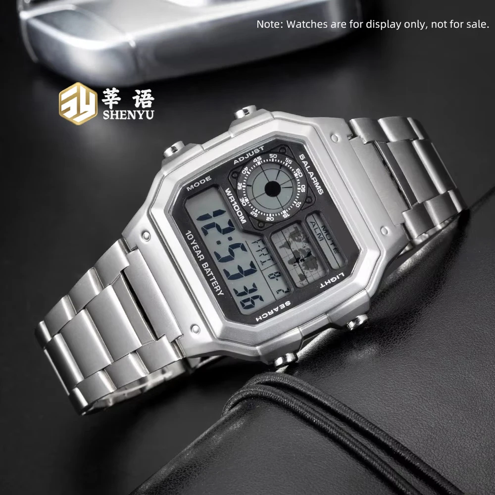 Корпус для часов Shenyu для casio 3299 AE-1200 304, металлический безель из нержавеющей стали, модный корпус с зеркальным стеклом, водонепроницаемое кольцо, бесплатные инструменты
