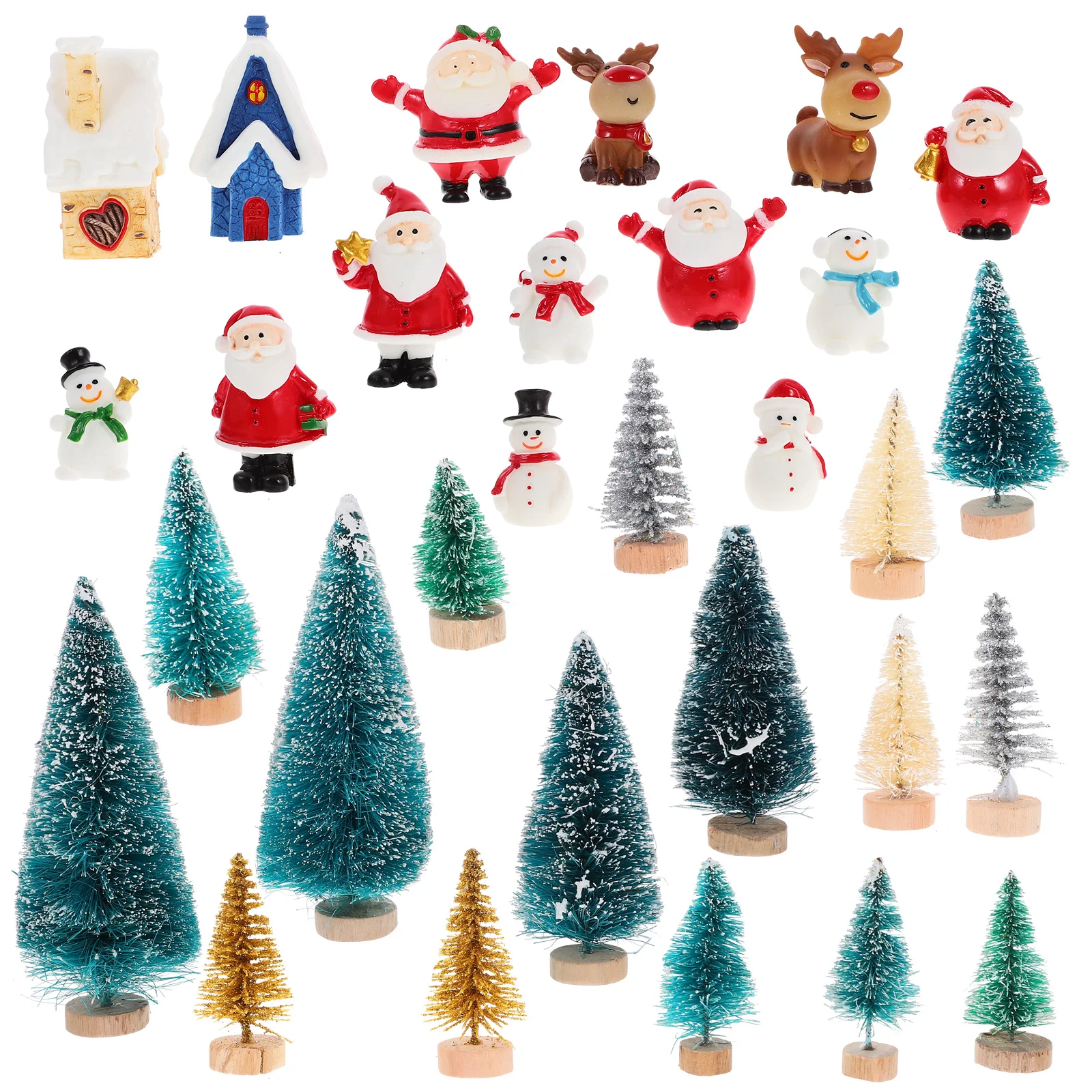 Christmas Miniatures Figurines House Decoration Cake Decorations Animal for DIY Tree Dollhouse Trim