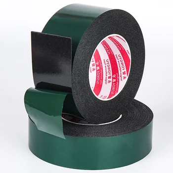 Black Adhesive Foam Double-Sided Tape Green Film Cushioning Furniture Manufacturing And Packaging Building Sound Insulation
