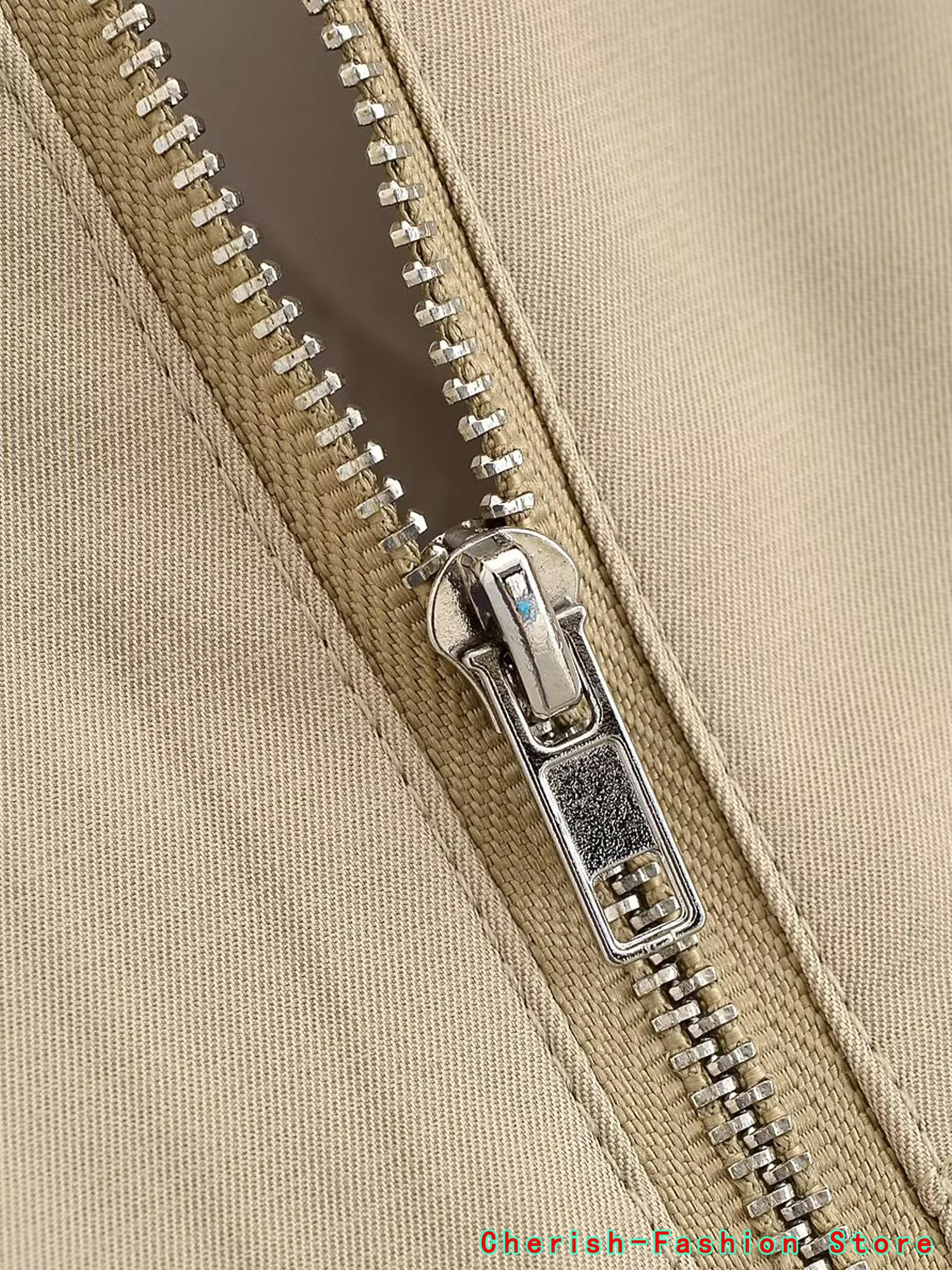Zomer nieuwe eenvoudige en modieuze ritssluiting zichtbare taille geplooide decoratie brede revers lange mouwen korte jas casual jas Hot