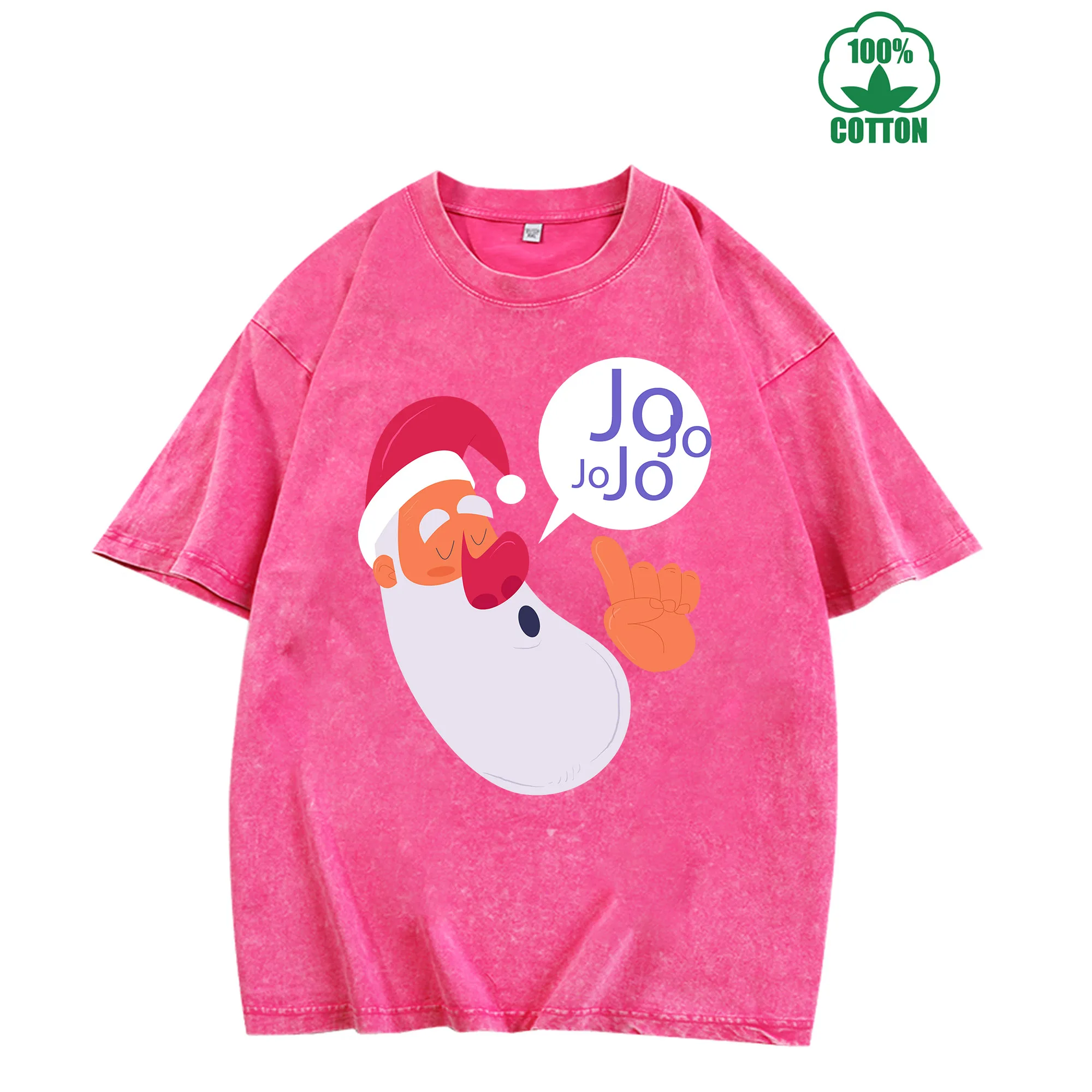 

Naughty Santa Claus Graphic Print Vintage Washed T-Shirt 230g 100% Cotton Unisex Comfortable Oversized Streetwear