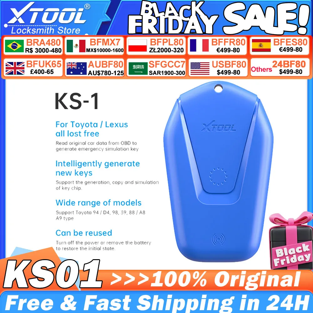 XTOOL KS01 KS-1 Smart Key Emulator All Key Lost  For Toyota/Lexus Work With X100PADS IK618/X100 PAD3 D8 D8S D9 D9S KC100 KC501