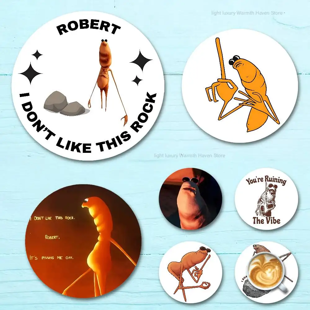 

Marcus The Worm Robert Help Wooden Coasters 10cm Round Cosplay Fans Collect Friends Gifts