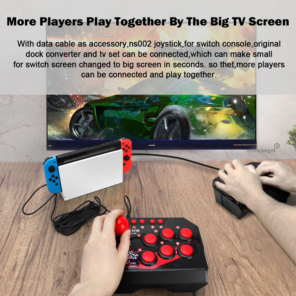 Usb com fio jogo joystick retro arcade estação turbo game console rocker luta controlador para ps3/interruptor/pc/android tv dropship