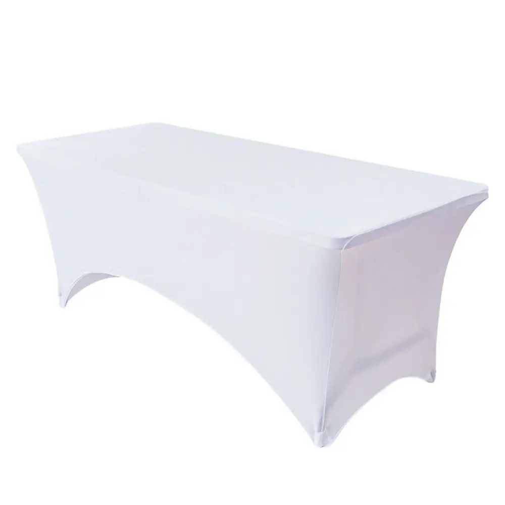 6FT/4FT Table Cover Tight Fitted Rectangular Spandex Tablecloth Elastic Washable Cocktail Table Decoration Dining Tables