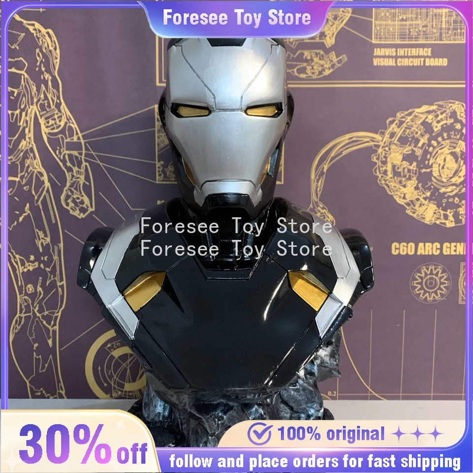 

35cm Iron Man Stealth Suit Half-body sculpture figure the Avengers Anime Figures Collection Desktop Decoration Best Gift for boy