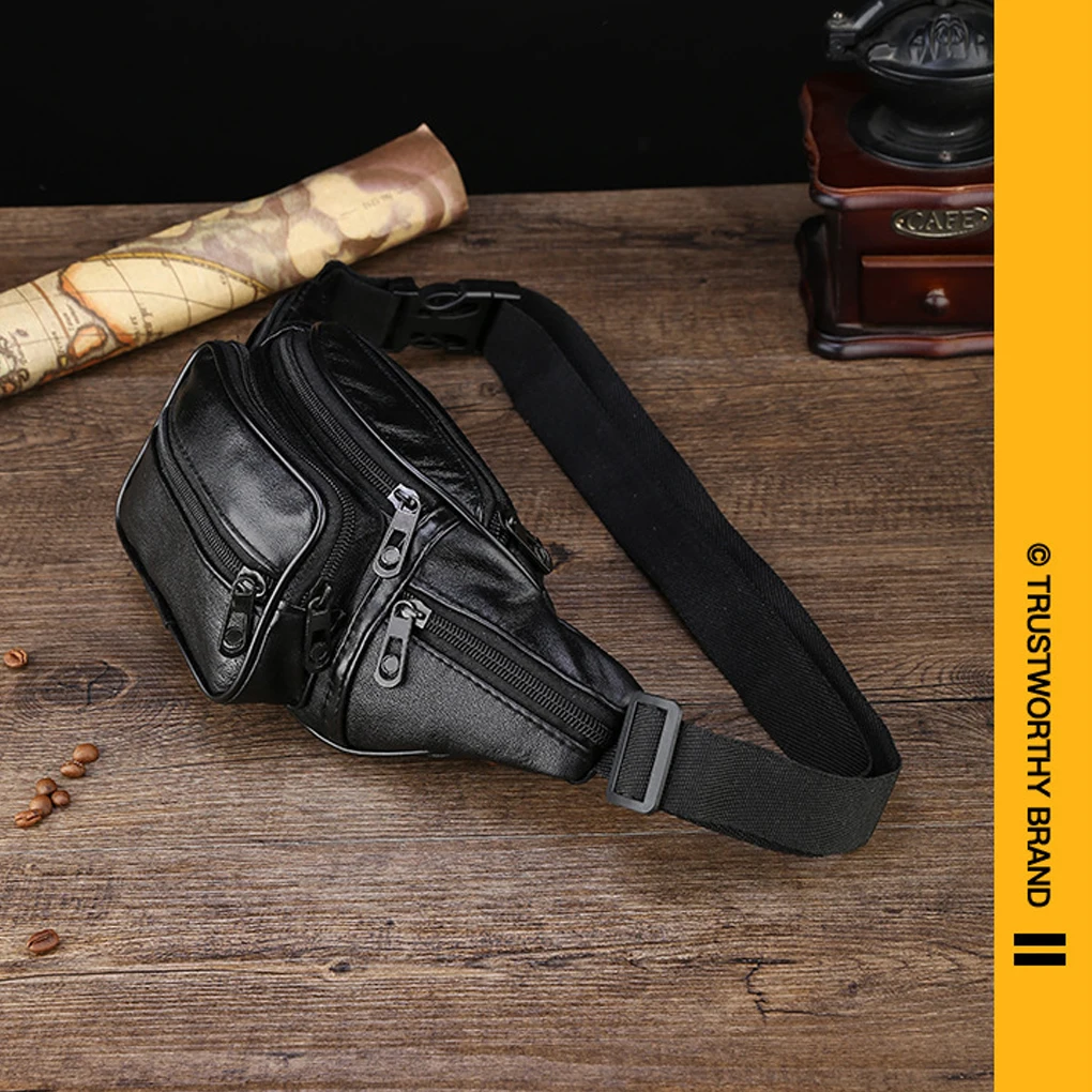 

Leather Waist Bag Men’s Outdoor Pocket Pouch Phone Bags Travel Running