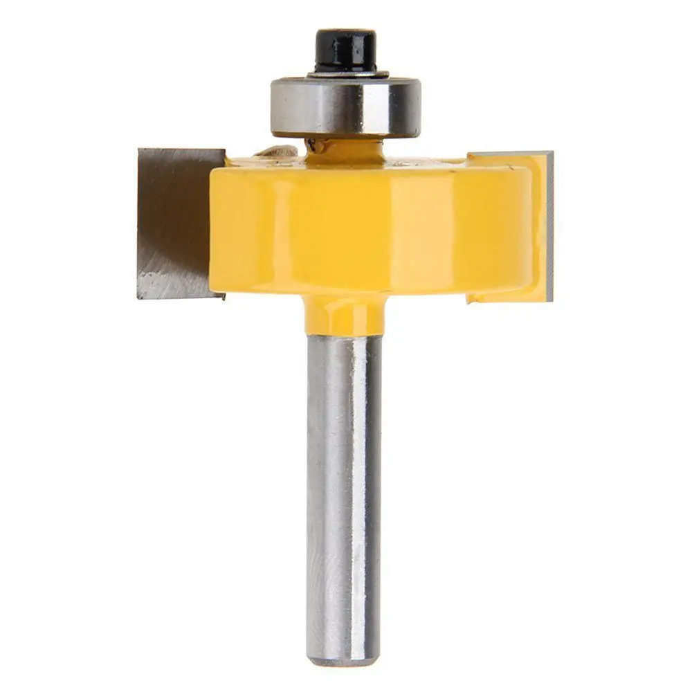 1/4 Inch Shank Rabbeting Router Bit with 6 Bearings Set for Multiple Depths 1/8 inch, 1/4 inch, 5/16 inch, 3/8 inch, 7/16 inch,
