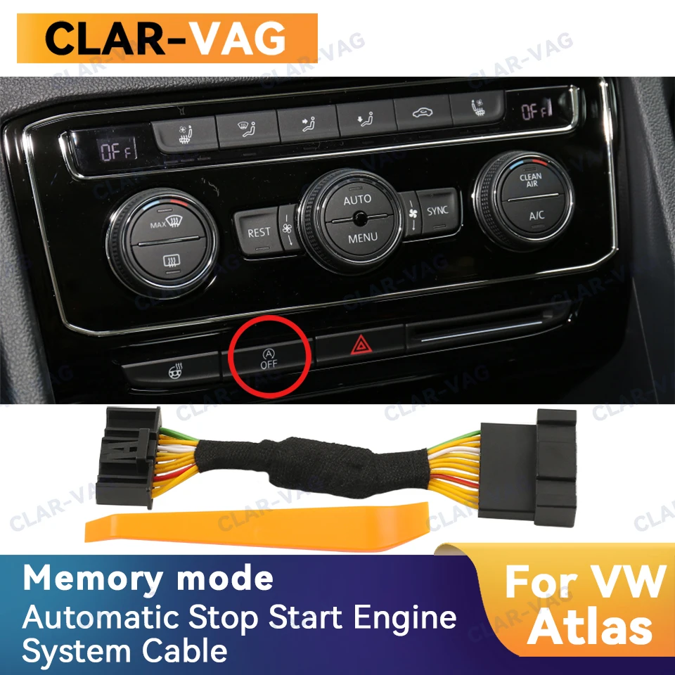 For VW Atlas New Kuga Automatic Stop Start Engine System Off Device Memory Mode Control Cable Adapter