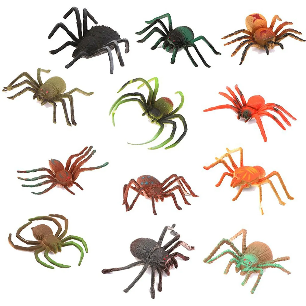 

12Pcs Realistic Spider Decoration for Halloween Party Scary Indoor Outdoor Yard Decor Eye-Catching Creepy Haunted House Prop