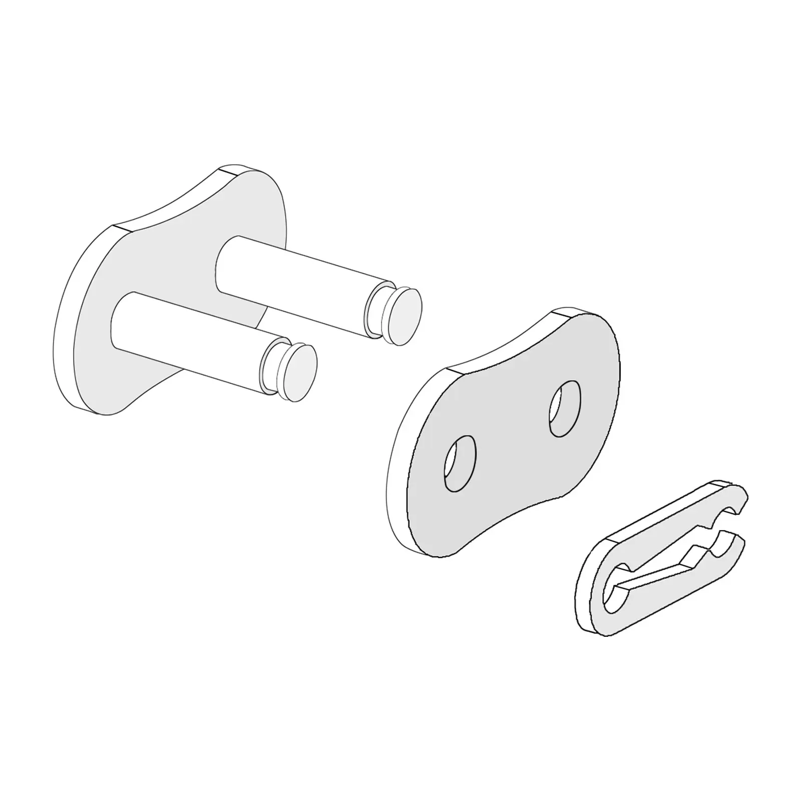 Rodillo de eslabones de conector de cadena de 6-16 piezas, acero al carbono para cadena