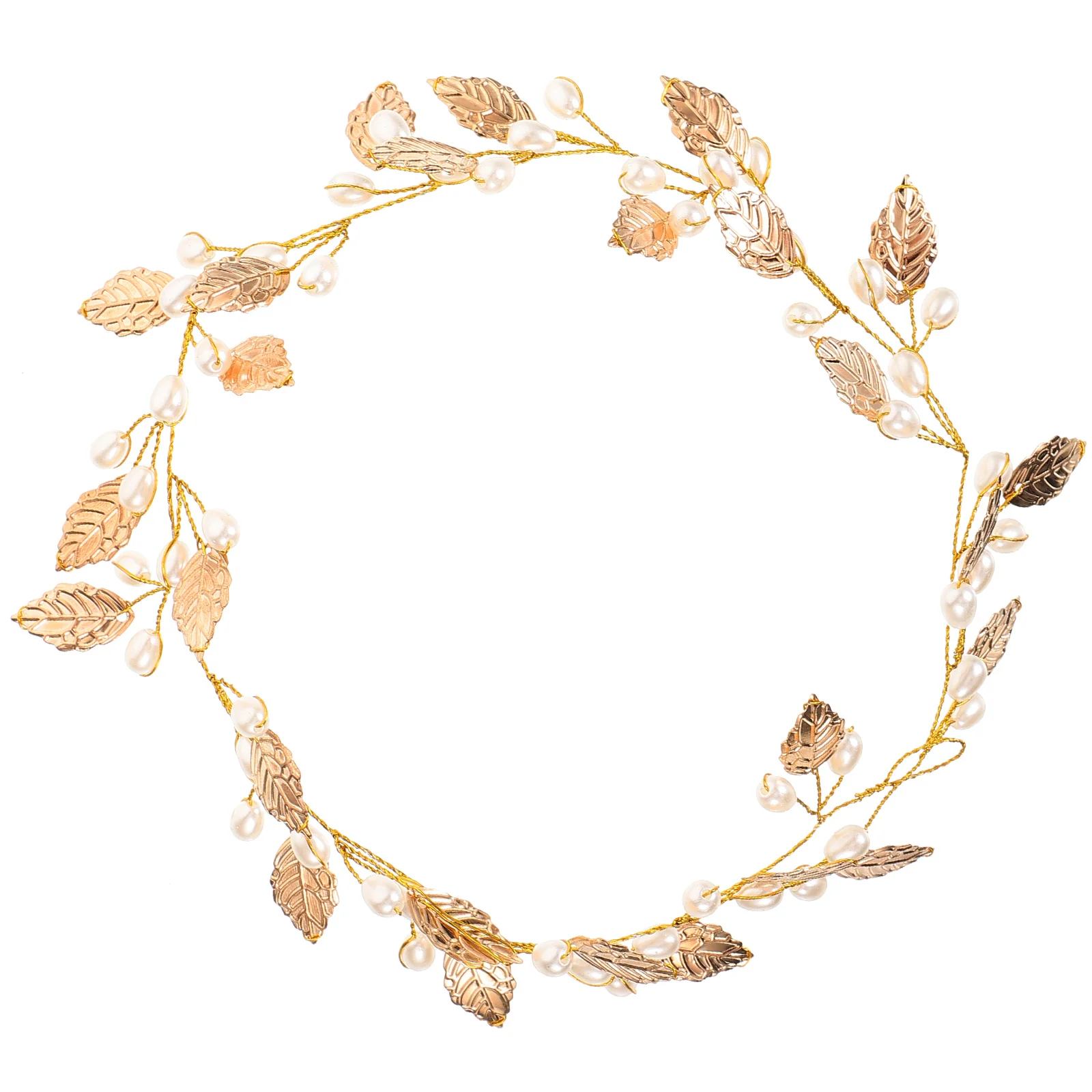 

Pearl Hair Accessories for Women Bridal Wedding Wedding Hair Accessories Photo Headpiece Metal Leaves Faux Pearls Evening