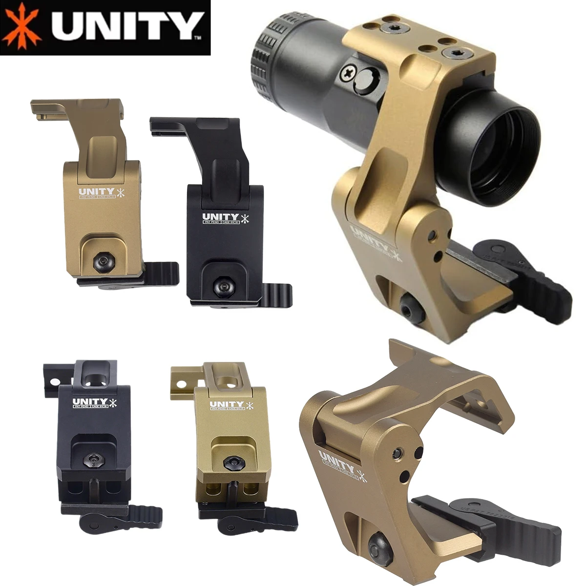 

Тактическое крепление Tactical Unity FAST OMNI FTC для увеличителя G33 G43 G45 551 552 553 558, оптическая база 2.26" 2.91" для прицелов и оптических приборов