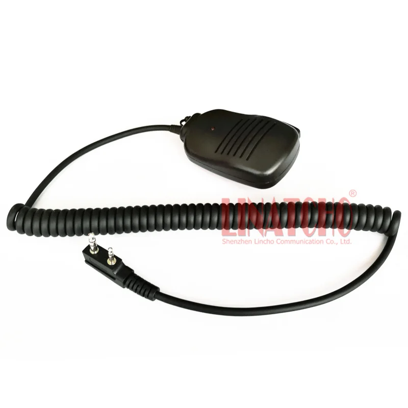 Red Light Universal Small Portable Radio Walkie Talkie 2 PINS TK Connector MIC Microphone UV-5R
