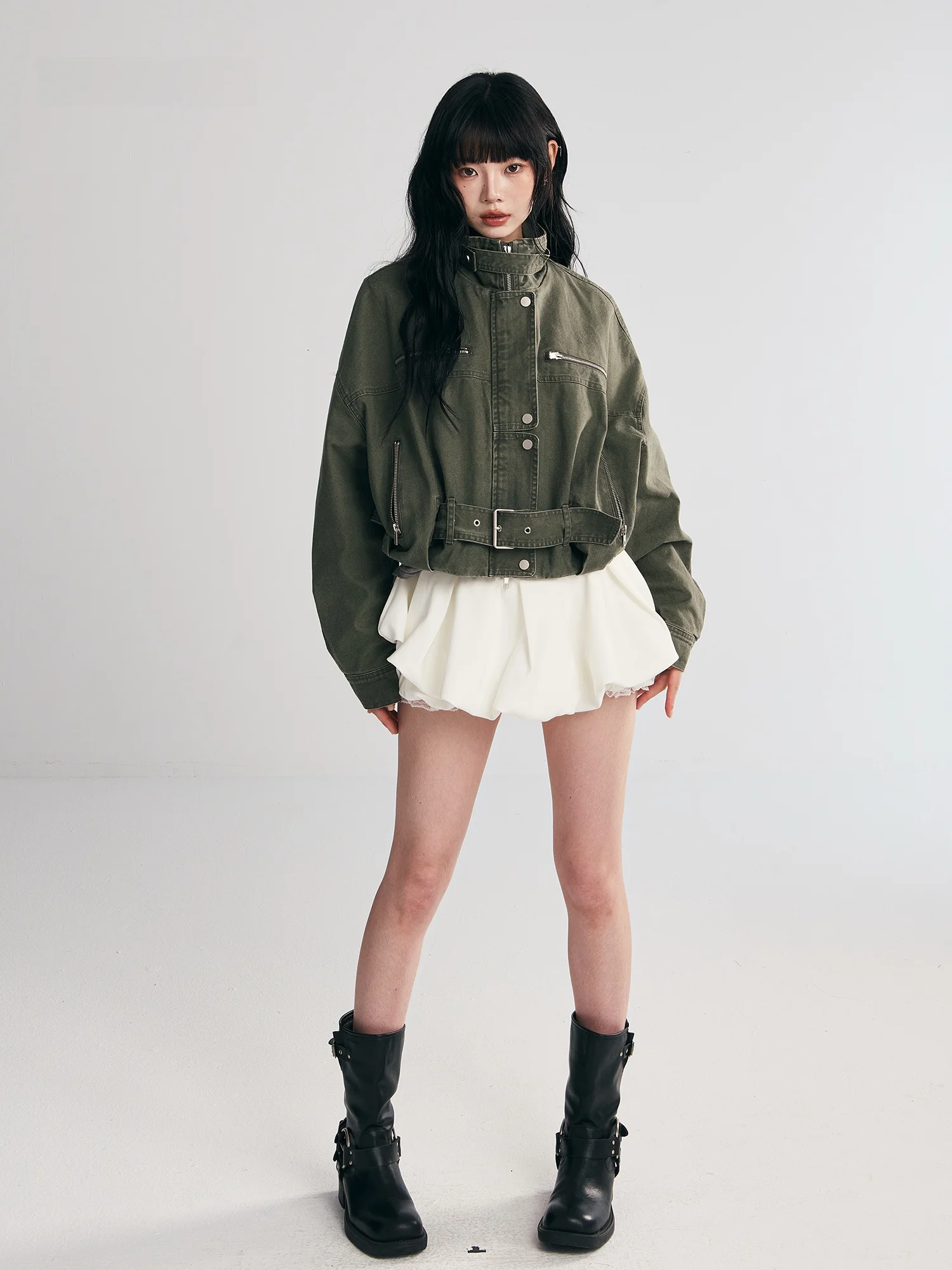 

Женская джинсовая куртка-ветровка Andasaya American Style свободного кроя в стиле ретро, верхняя одежда для женщин, 100% хлопок