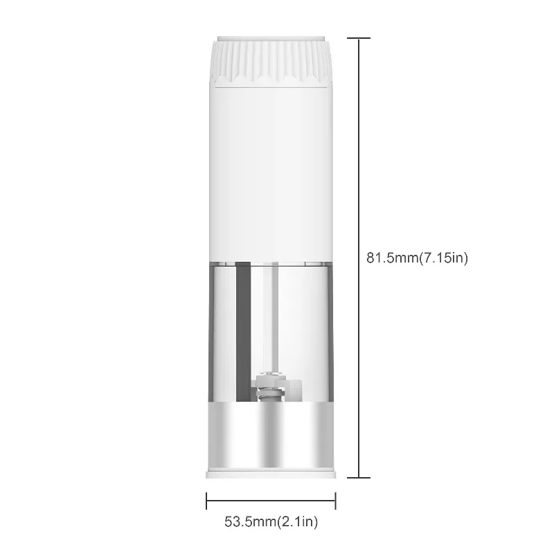 Adjustable Electric ABS PC 100ml Salt and Pepper Seasoning Machine Grinder Set Household Machine Spice Battery Powered Carton