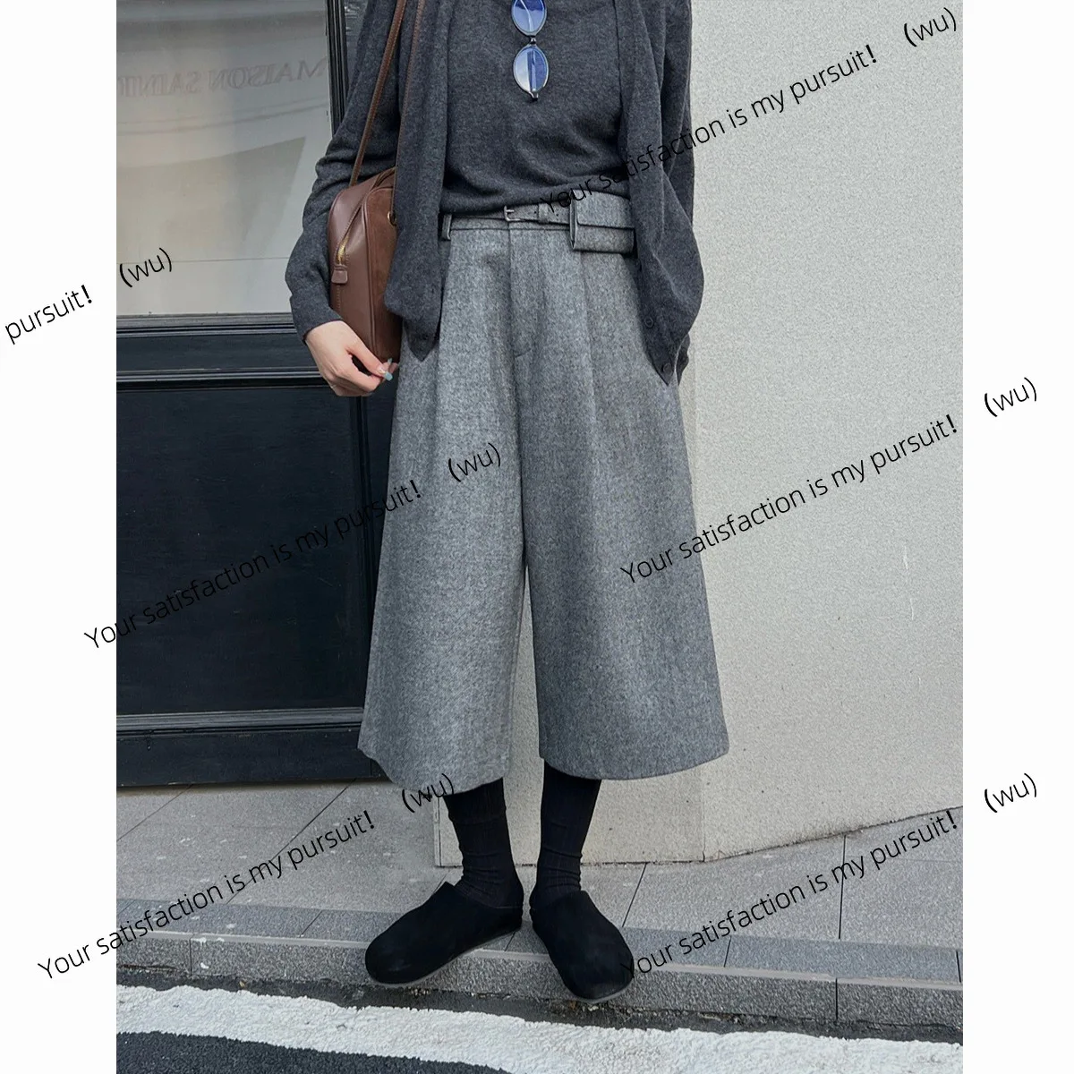 

Autumn and winter lazy wind cropped pants Korean wear high casual pants women 22382