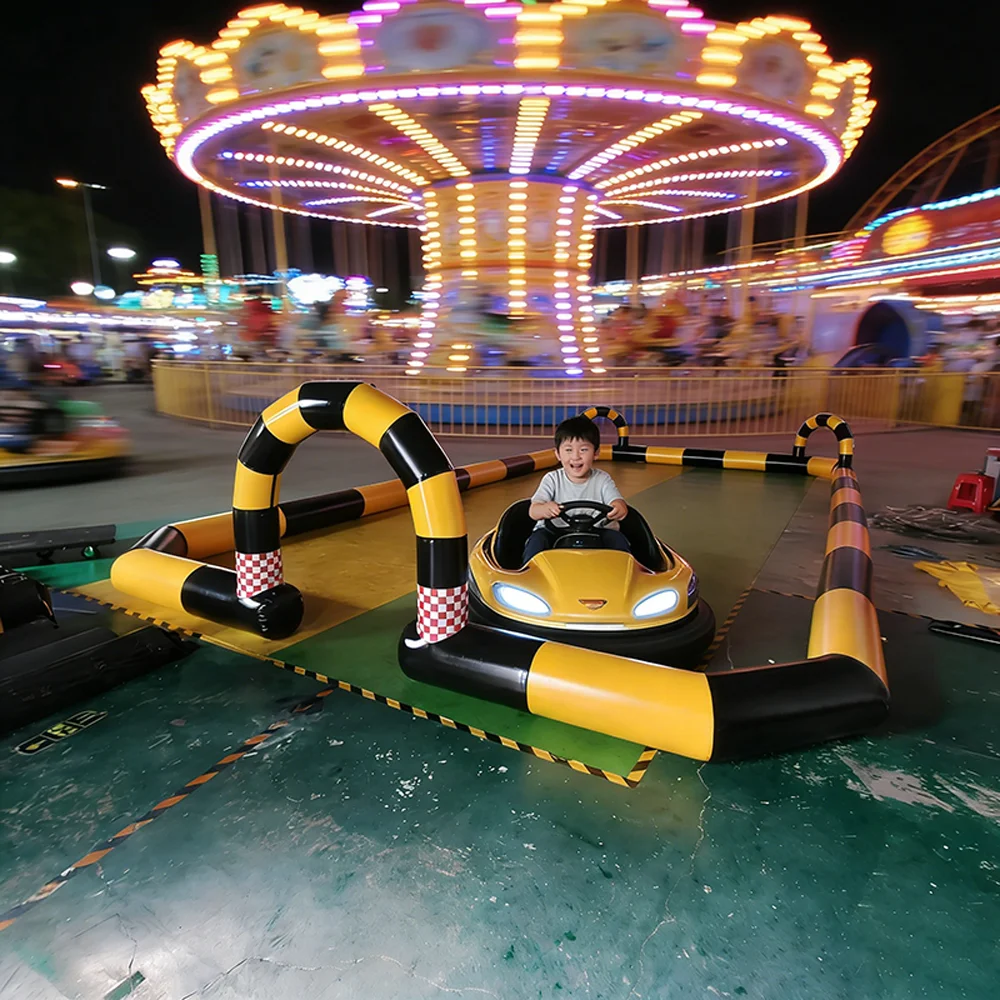 Pista de Carreras Inflable de PVC para Exteriores, Pista de Go Karts Inflable, Cerca Perimetral para Fiestas Infantiles y Eventos de Alquiler