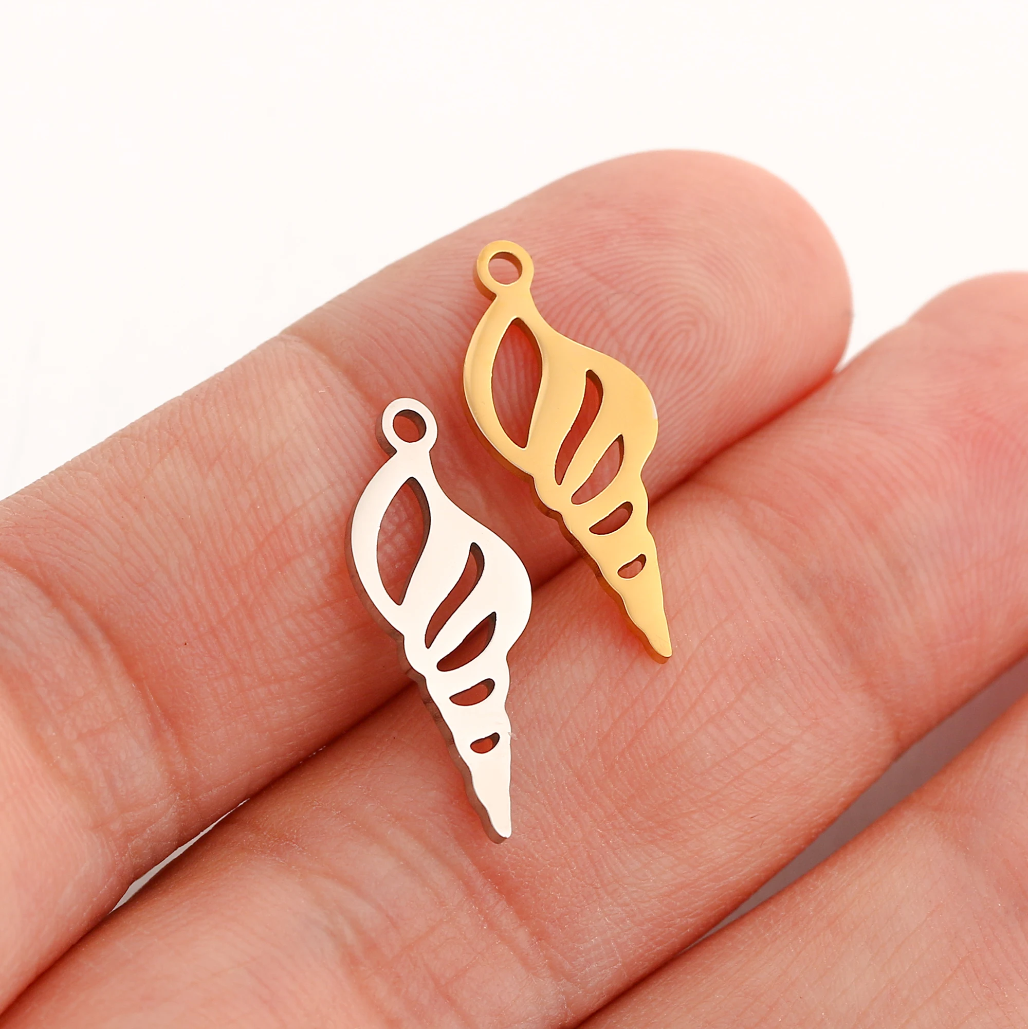 5 teile/los Gold Farbe Marine Tier Octopus Meer Fisch Conch Seestern Charms Edelstahl Anhänger Für Schmuck Machen Zubehör – Detail 13