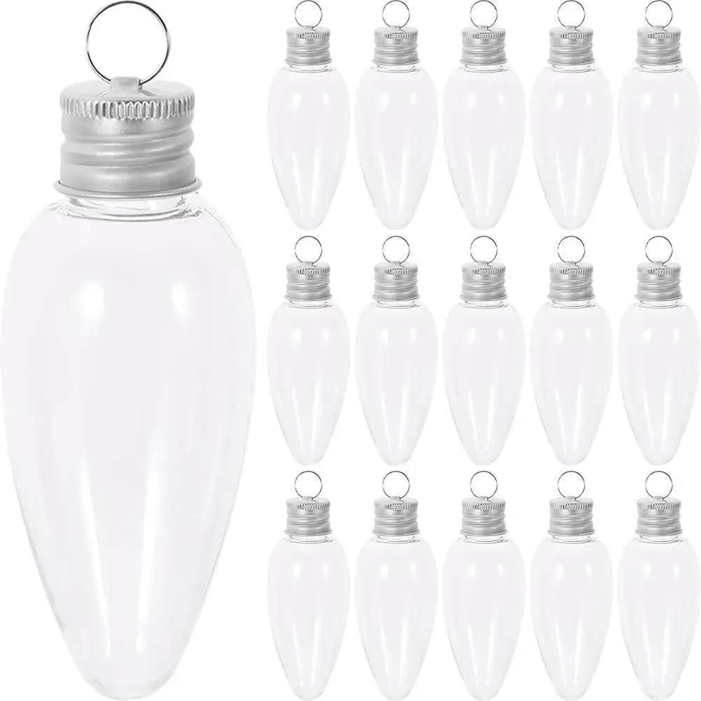 

20 Pcs Gift Small Light Bulb Candy Bottle Banquet Christmas Decor The Pet Cookie Ornament