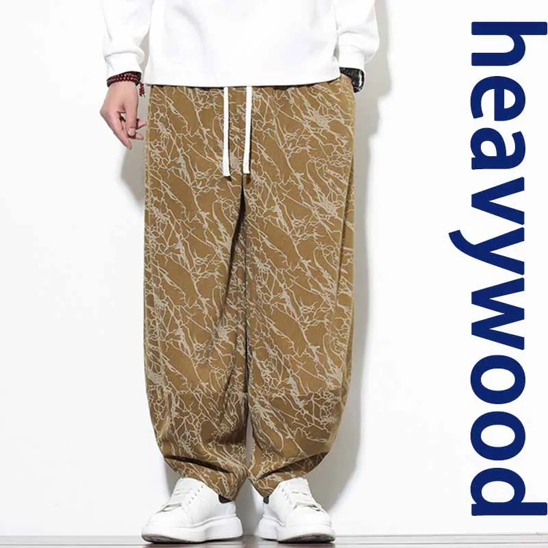 

2026 Autumn/Spring Men Corduroy Wide Leg Pants Oversized Joggers Casual Pants Men Streetwear Vintage Pants Male Loose Trousers