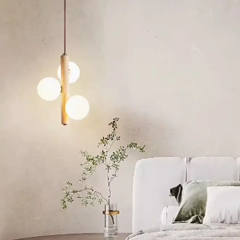 Cave Stone Led Pendant Lamp For Dining Room Kitchen Bedroom Bedside Living Room Decoration Modern Nordic Style Chandelier Light