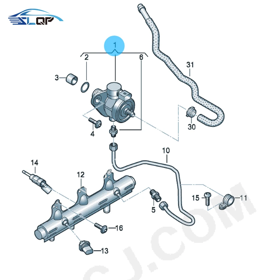 06H 127 025 N For AUDI A3 A4 A5 Q3 TT SEAT ALTEA LEON SKODA Octavia Yeti Superb 1.8 High Pressure Fuel Pump 06H 127 025N