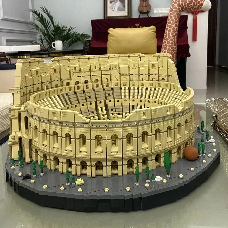 W magazynie 9036 sztuk 86000 seria filmów architektura miasto włochy Roman Colosseum Model klocki 10276 cegły zabawki dla dzieci