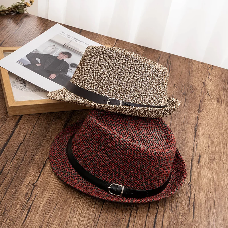 Men Among The Elderly Fashion Shade Top Hat Women British Retro Jazz Hat Gentleman's Straw Hat