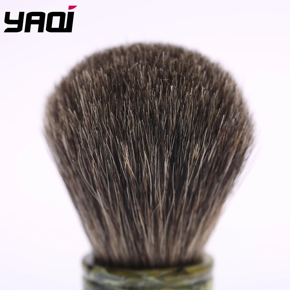 2026 YAQI 22MM Sagrada Familia Pure Hair Shaving Brush with Resin Handle Men's Wet Shave Portable Grooming Tool