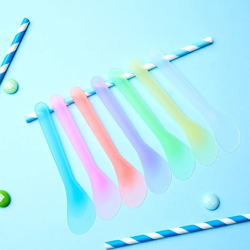 30 pièces mélange de couleurs masque Facial brosse Mini plastique visage cuillère bâton crème spatule Scoop applicateur cosmétique bricolage boue mélange Scoop