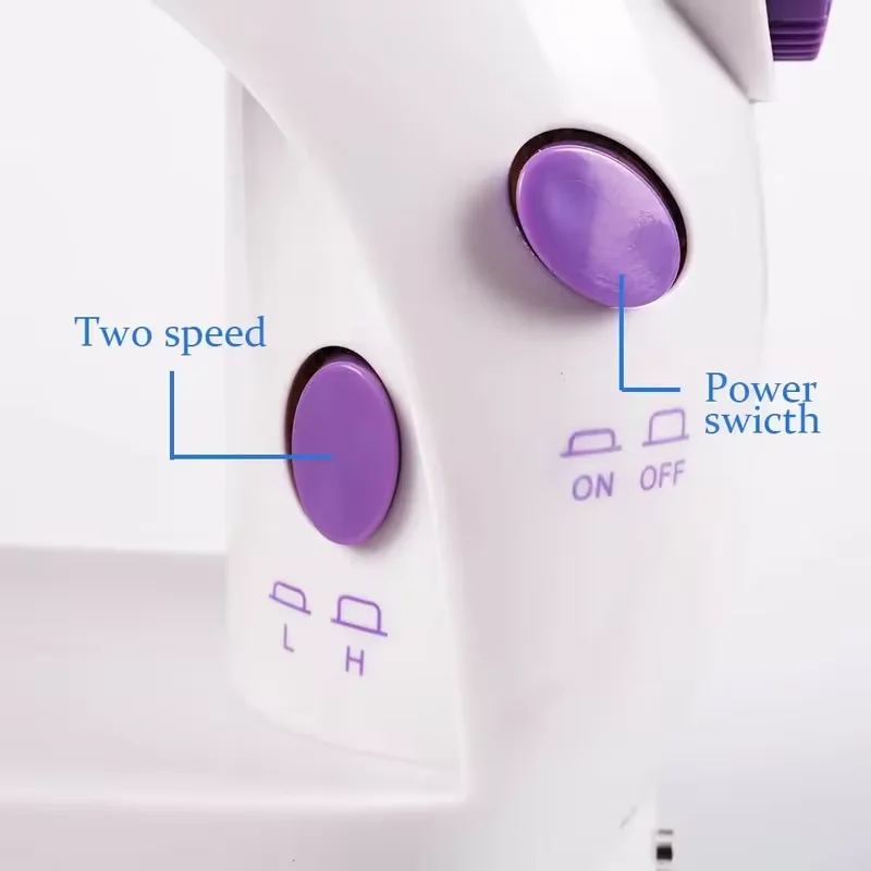 Household Sewing Machine Portable Electric Sewing Machines with Light and Speed Control for Beginner DIY Home Sewing Accessories