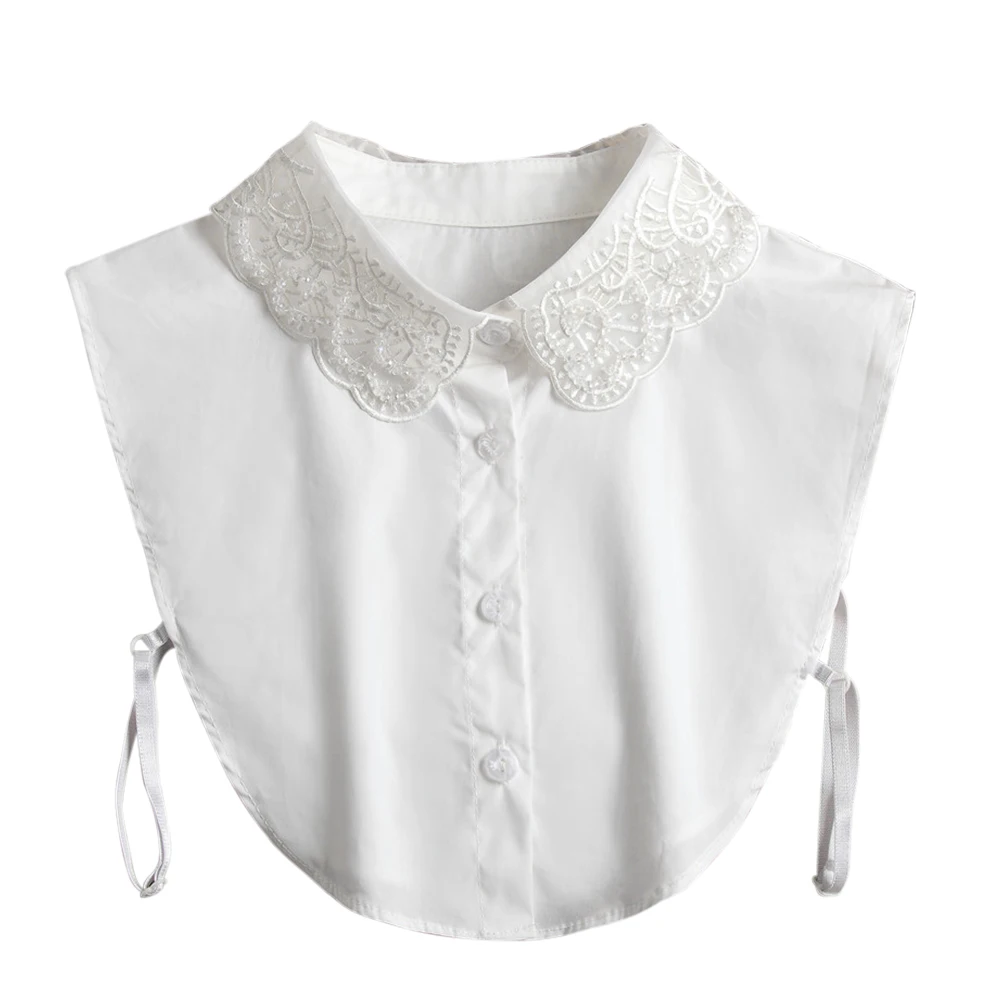 

Fake Collar Accessories Women Cotton Detachable Embroidered Dickey Stylish Office Fashion Breathing Comfort Straps