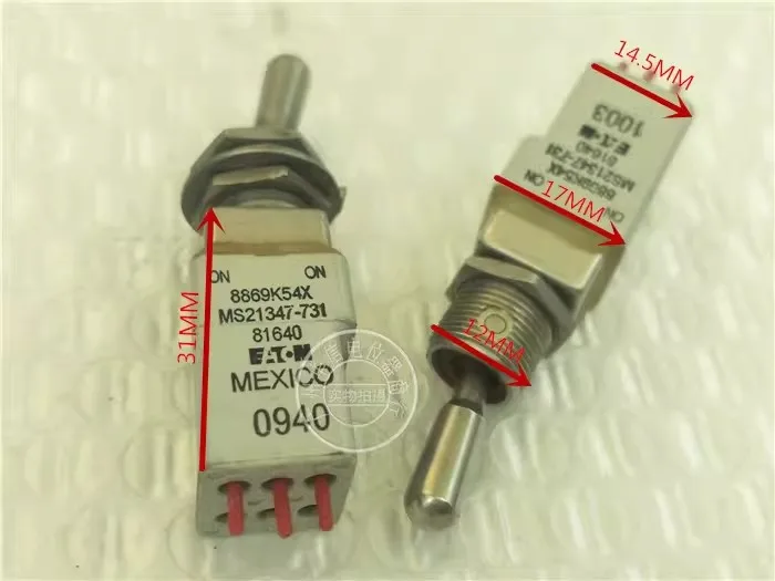 MS21347-821 8869K58X 6-pin single-sided reset toggle switch