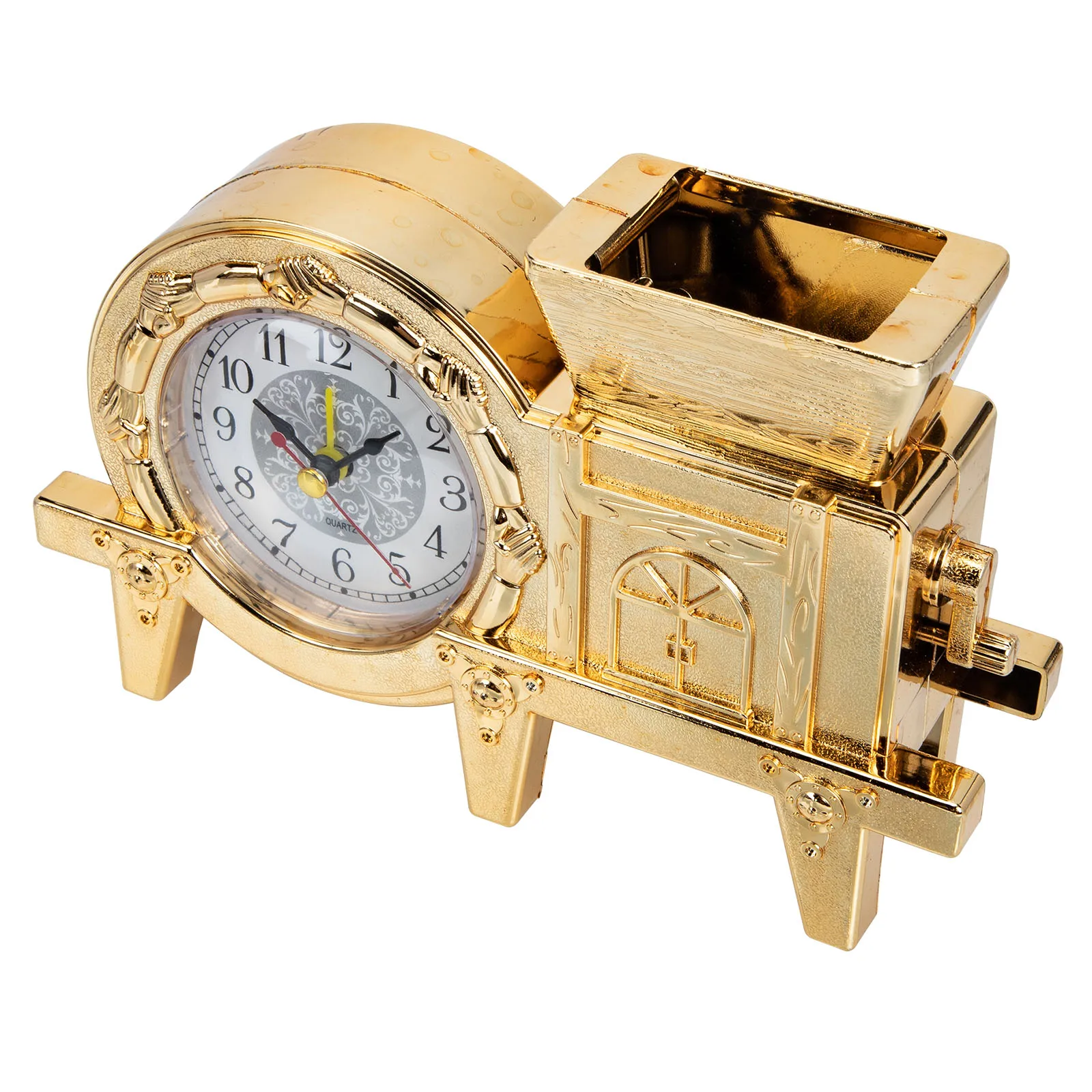 

Retro Windmill Alarm Clock Vintage Home Decor Pen Holder Digital Bedside Ornaments