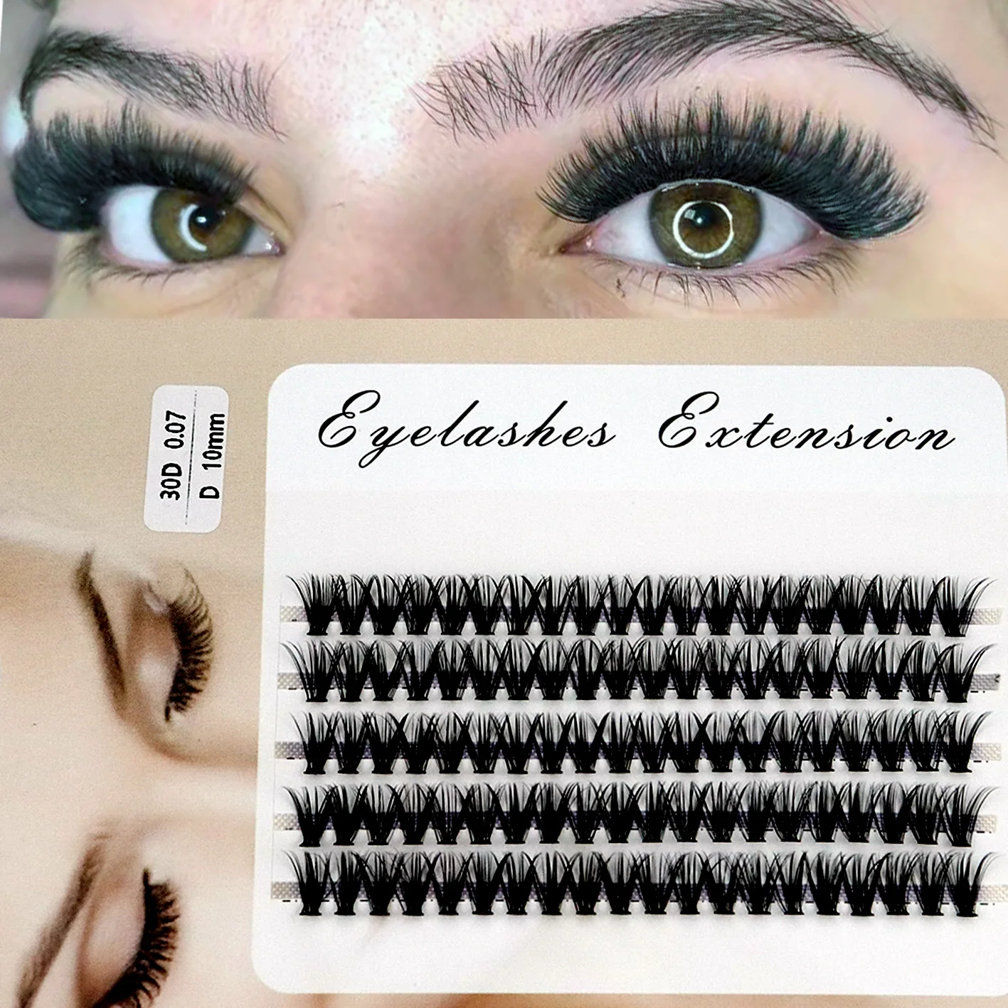 

20/30/40D Cluster Eyelash Natural Soft Eyelash Extension 1 Box/100 bundle 3D individual Eyelash bunches makeup Mink Lashes Cilia