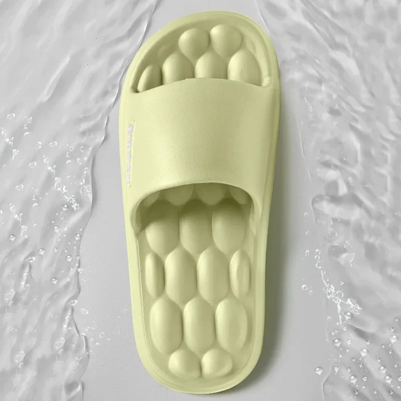 خفيفة الوزن لينة وحيد شبشب منزل المرأة الصيف 2025 داخلي عدم الانزلاق سحابة الشرائح امرأة الراحة كعب مسطح زوجين النعال #3