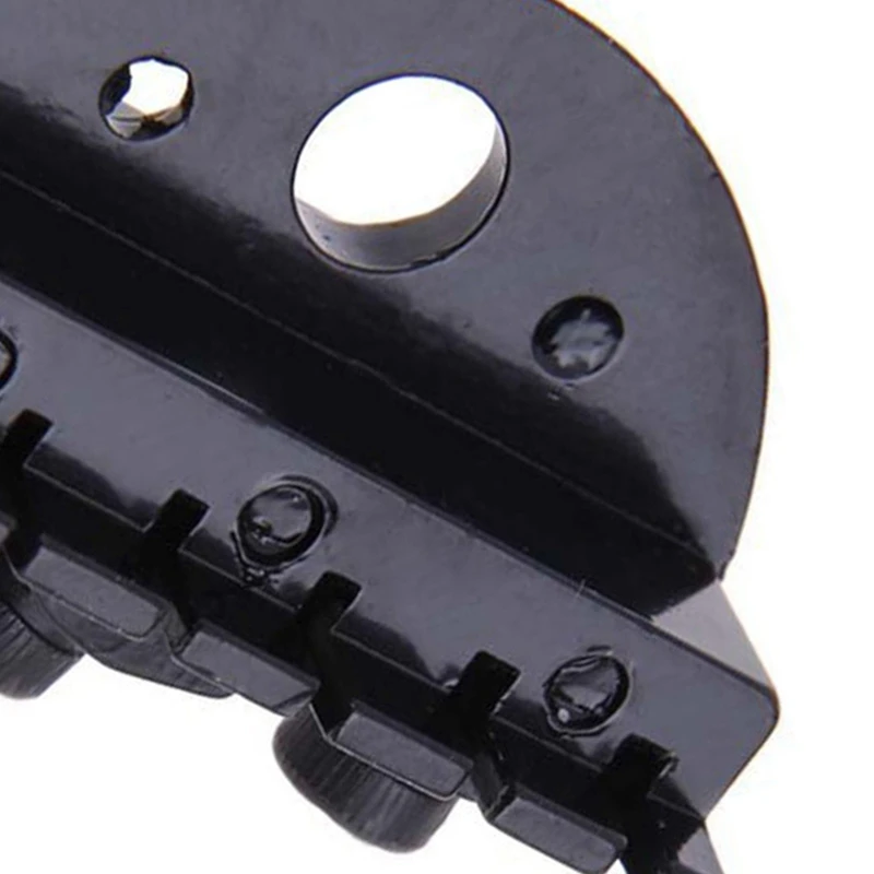 2 Set 6 String Saddle Headless Guitar Bridge Tailpiece Black For Electric Guitar Parts Replacement