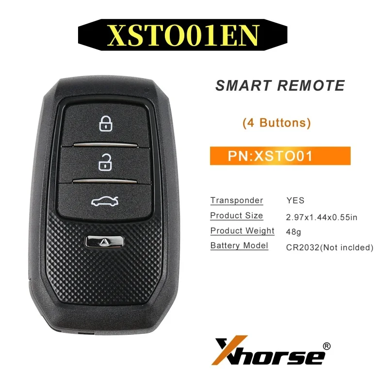 

1pcs/lot Xhorse XSTO01EN FENG.T Univeral TOY.T Smart Key for Toyota XM38 Support 4D 8A 4A All in One