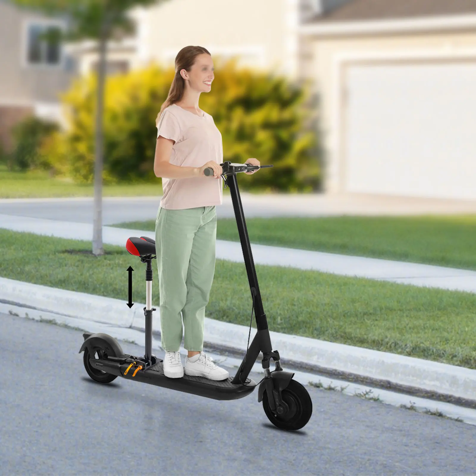 مقعد سكوتر كهربائي قابل للتعديل للبالغين - يناسب الدراجات البخارية ذات الحافة المنحنية الواسعة، وسادة مريحة من البولي يوريثان، وقضيب ألومنيوم قوي