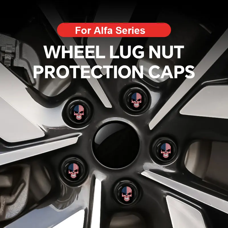 

20PCS Car Wheel Lug Nut For Alfa Romeo Junior Tonale Giulia Stelvio Quadrifoglio Car Wheel Caps Bolts Tire Nut Caps