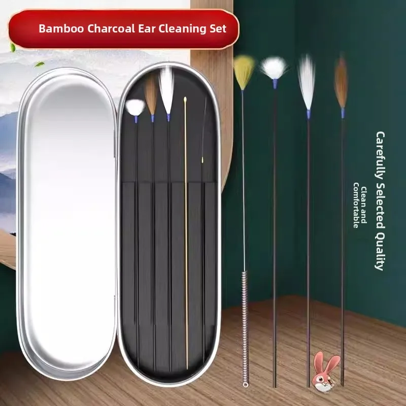 

Профессиональный набор инструментов для чистки ушей: ложка для удаления грязи с гусиным пером, педаль-дозатор, ушная ложка для личной гигиены