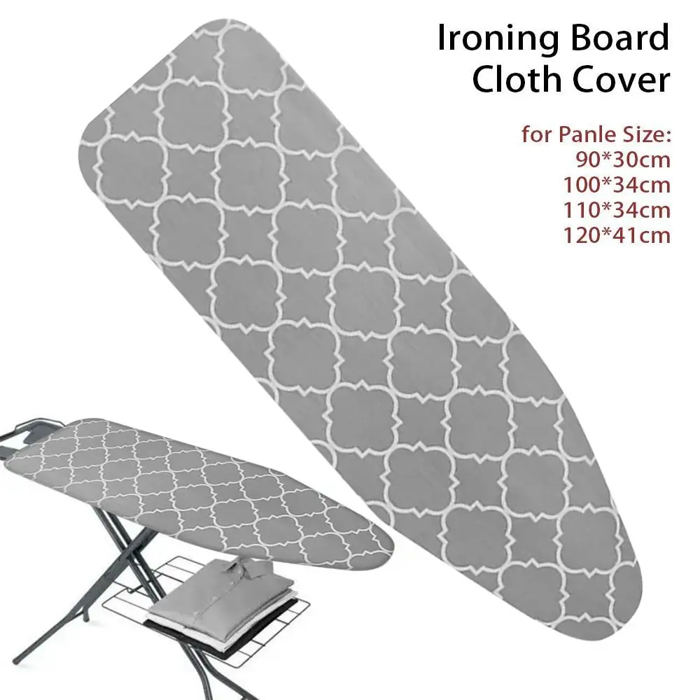 1Pcs Stain Resistant Ironing Board Cover Thick Cotton Padding Universal Iron Heat Shield Cloth Cover With Elastic Edge