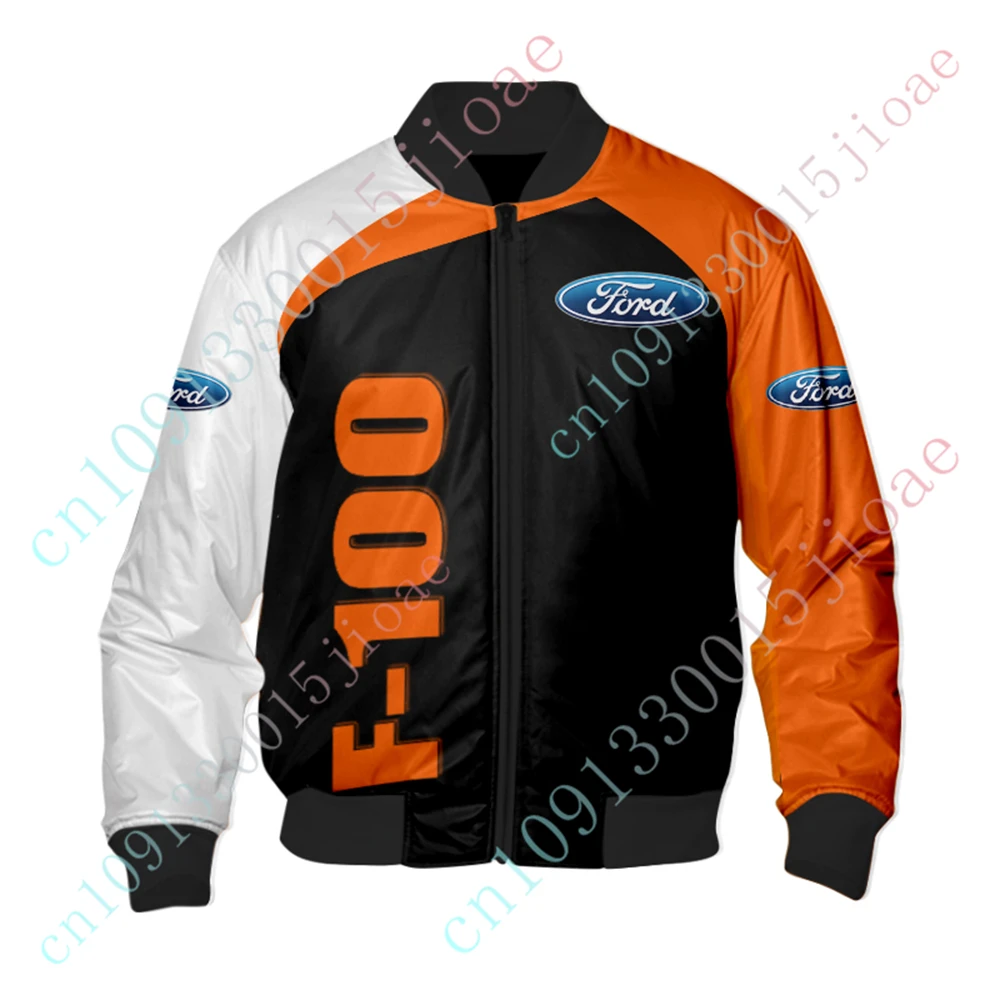 Ford Jackets For Men's Clothing Bomber Jacket Harajuku Parkas Windbreaker Techwear Baseball Uniform Thick Coats Custom Logo