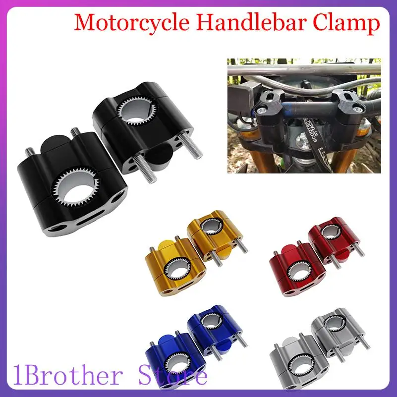 CNC Billet Handlebar Clamp Fat Bar Risers Mount Clamp Adaptor 22 28mm For Pit Dirt Bike Racing Motorcycle Enduro Supermoto MXATV