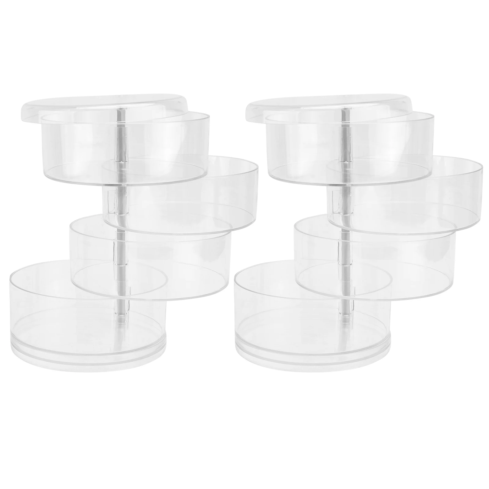 

2pcs Plastic Rotatable Cord Organizer Storage Box Multi-Layer Cable Management Case For Earphone Jewelry Wire Organizer
