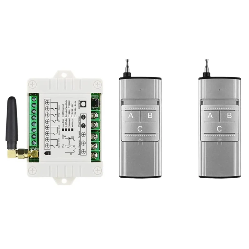 200M 433Mhz AC 110V 220V Motor Remote Control Switch For Retractable Door Curtain Electric Push Rod Linear Actuator